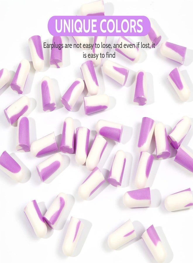 LYSIAN Ultra Soft Foam Earplugs Sleep-5 Pairs, 38dB Noise Cancelling Ear Plugs for Sleeping, Study, Shooting Range and Loud Sound Proof (Purple/White) - Image 3